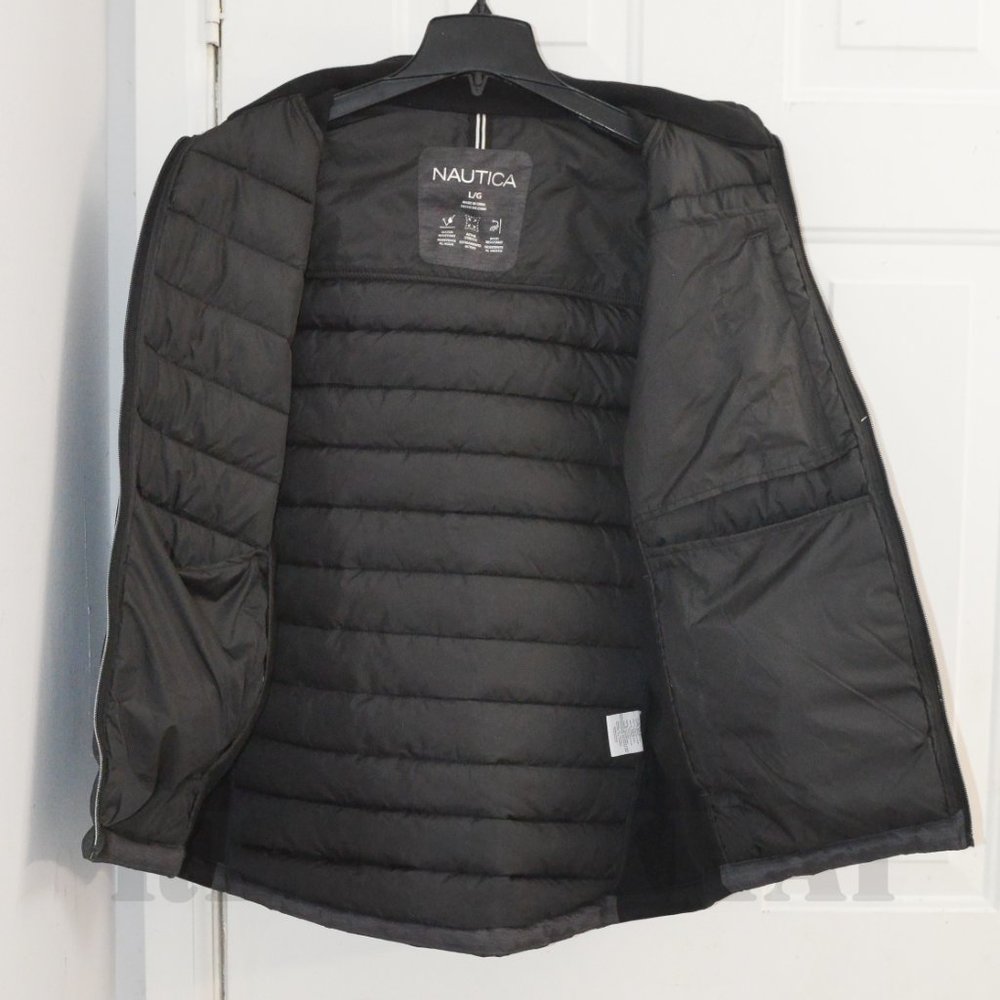 Nautica Men’s Mix Media Gray/Black Jacket - Picture 4 of 5